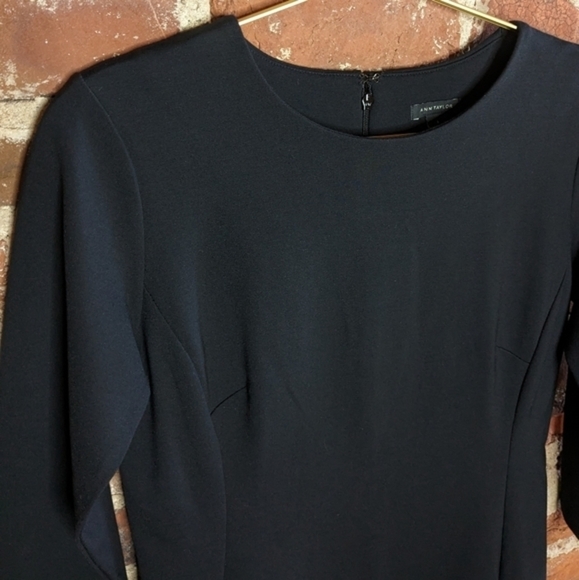 Ann Taylor Size 2 Black Lined Dress w/ Ruffled Bottom - Picture 2 of 9